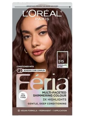 Féria 515 Chocolate Glaze Permanent Hair Color - Rich Chocolate Brown
